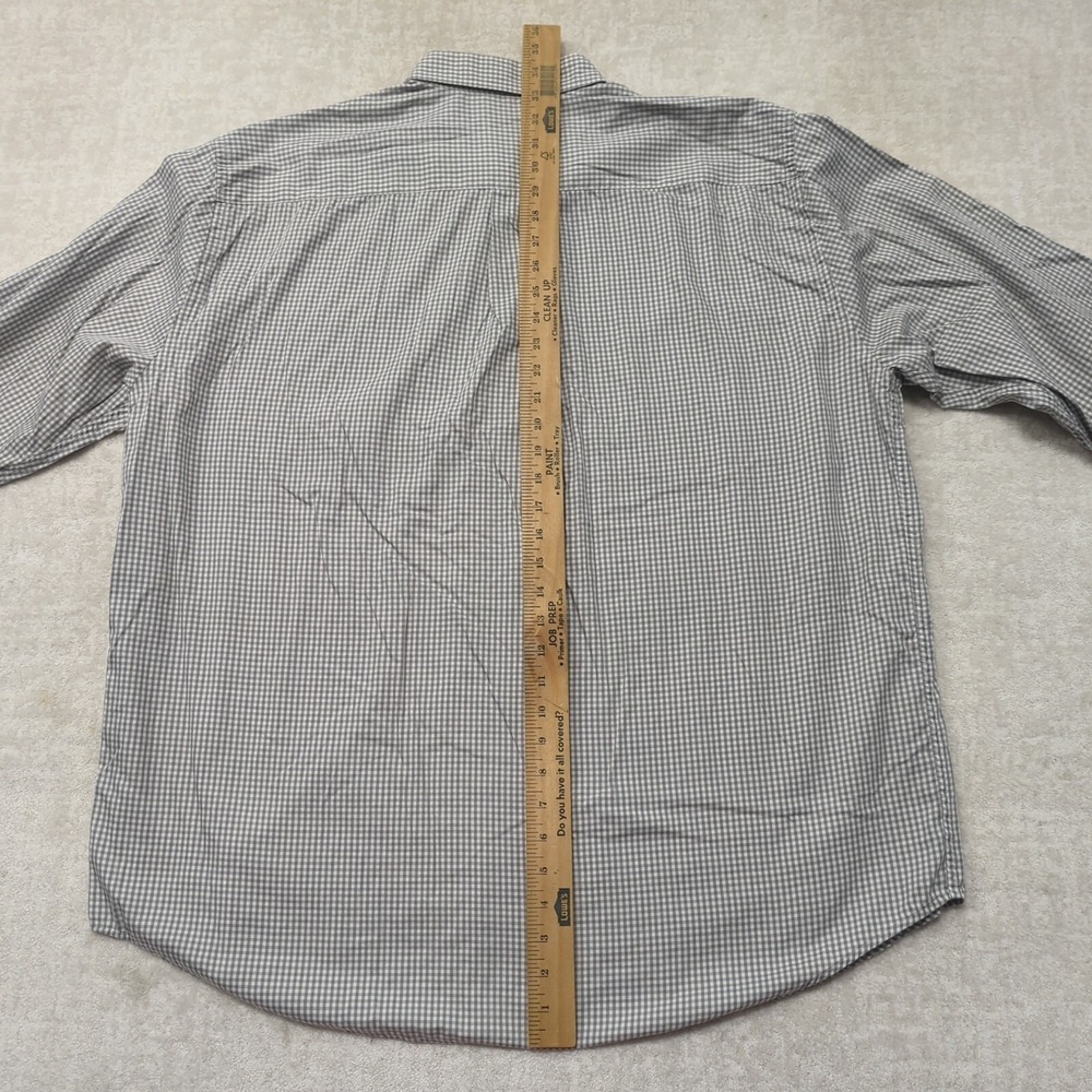 Peter Millar Crown Soft Shirt Mens XXL Grey Gingham Cotton Silk Button Down - Picture 5 of 8